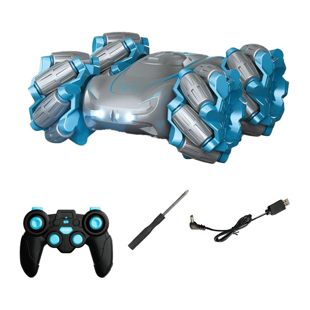 Grey Remote Control Car Kids Toys Double Side Tumbling Off Road Vehicle Car