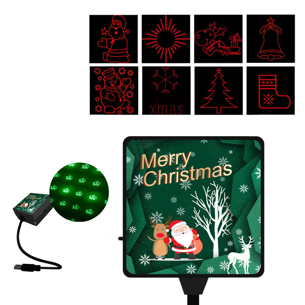 USB Christmas Atmosphere Projector Lamp LED Room Decoration Projector Night Light - Style 2