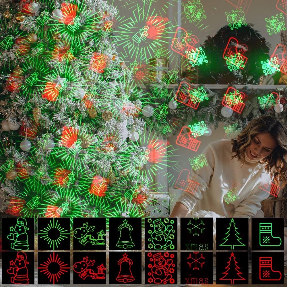 USB Christmas Atmosphere Projector Lamp LED Room Decoration Projector Night Light - Style 2