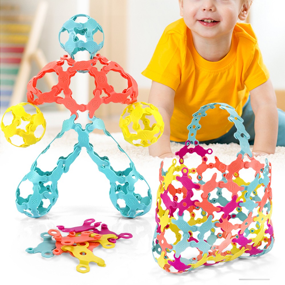 138Pcs DIY Colorful Building Blocks Kit Kids Educational Toys