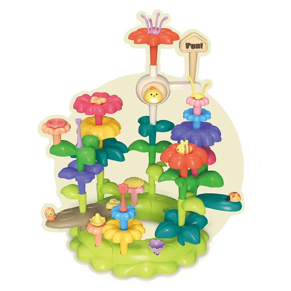 51Pcs Kids Flower Garden Building Block Toys Set DIY Gardening Toy Set Educational Playset
