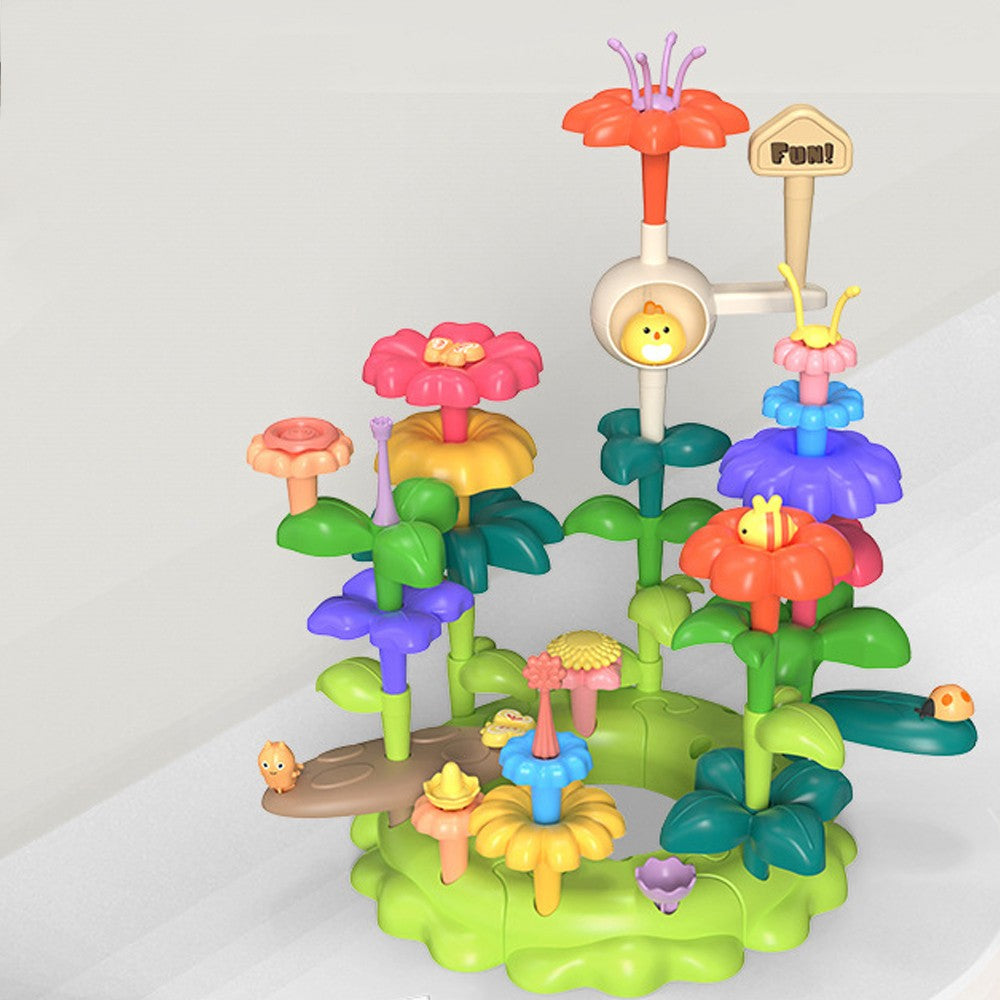51Pcs Kids Flower Garden Building Block Toys Set DIY Gardening Toy Set Educational Playset