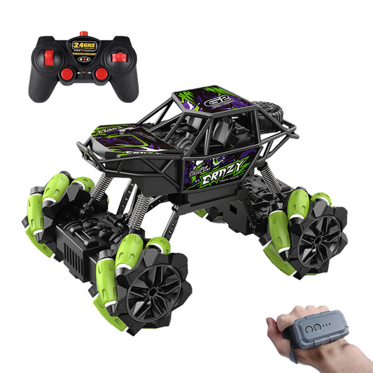 Green Remote Control Car 2.4GHz All Terrains Monster Off Road RC Car Toy