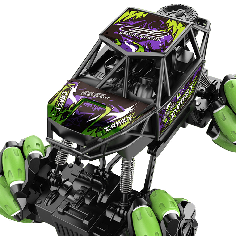 Green Remote Control Car 2.4GHz All Terrains Monster Off Road RC Car Toy