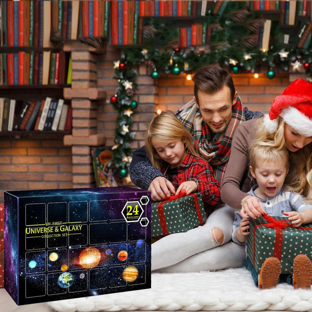 2xChristmas 24 Days Set Universe Galaxy Planet Advent Calendar