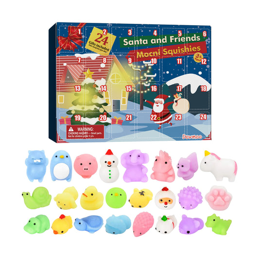 24 Days Christmas Countdown Advent Calendar with 24 Toys