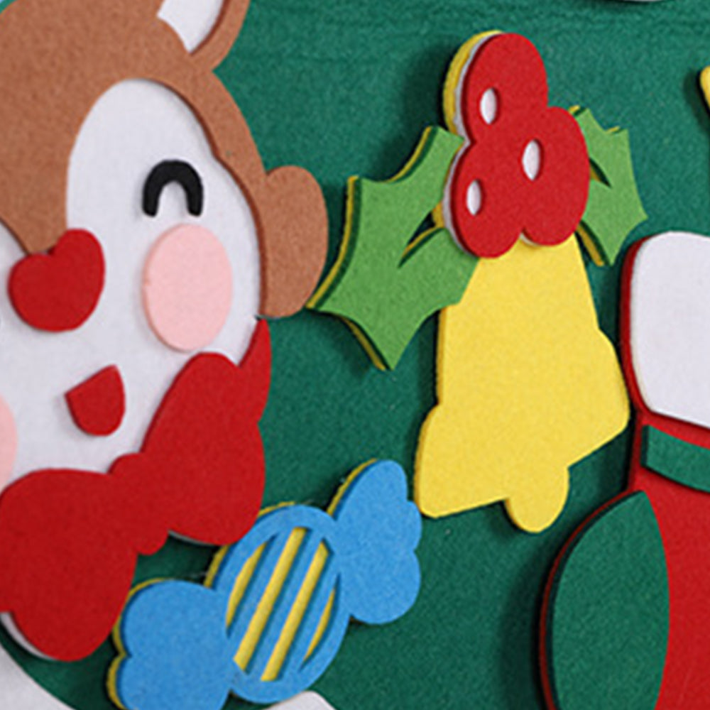 Reusable DIY Felt Christmas Tree Set with Removable Ornaments Xmas Decorations