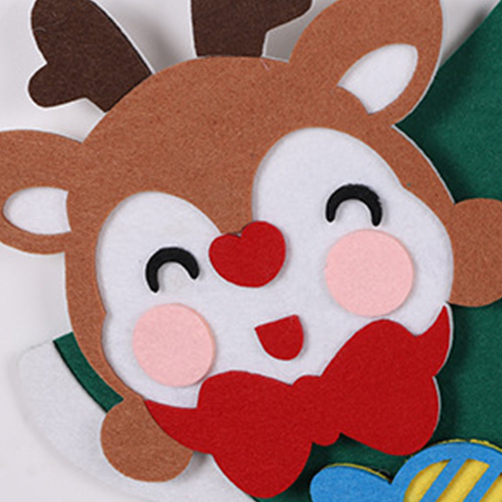 Reusable DIY Felt Christmas Tree Set with Removable Ornaments Xmas Decorations