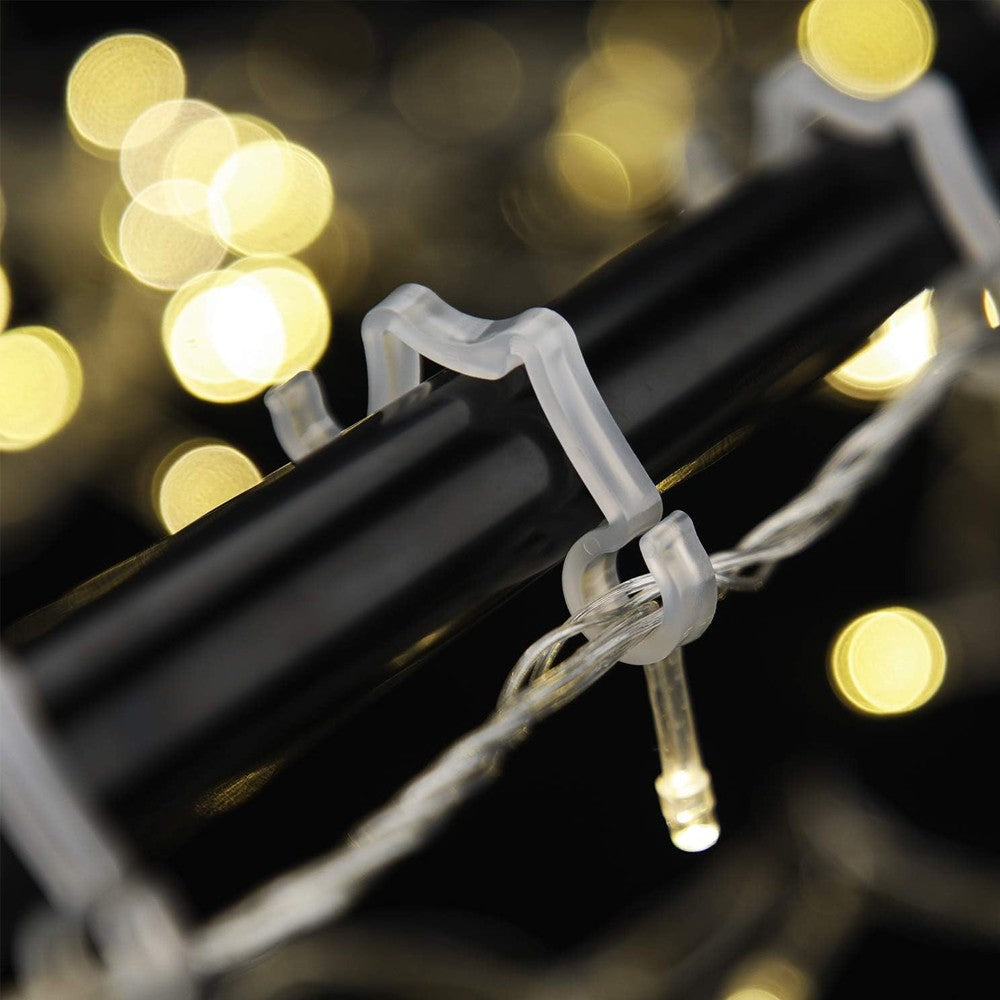 100Pcs Christmas Light Clips Hang Hooks for Gutter String Lights Xmas Party Decoration - Style 1