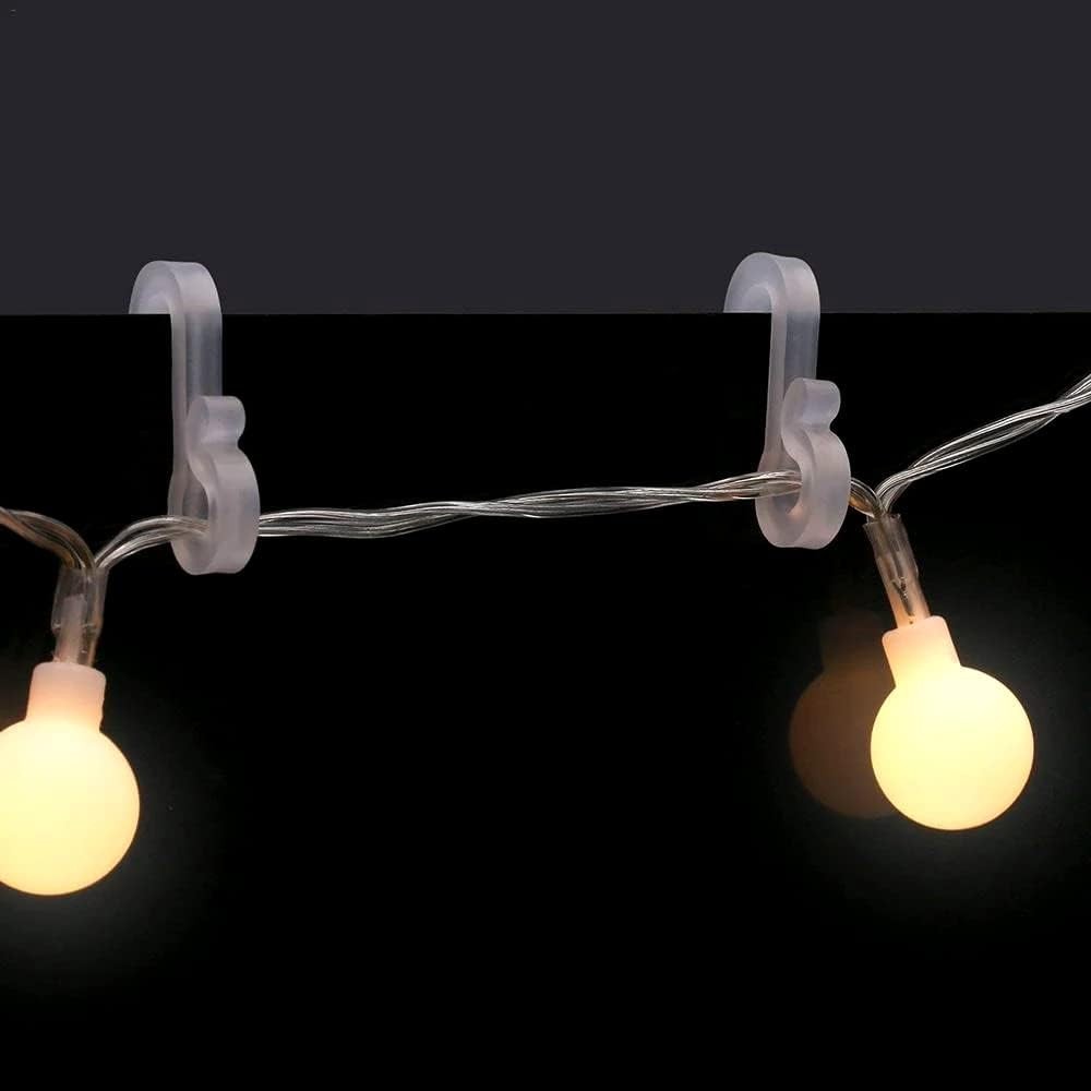 100Pcs Christmas Light Clips Hang Hooks for Gutter String Lights Xmas Party Decoration - Style 2