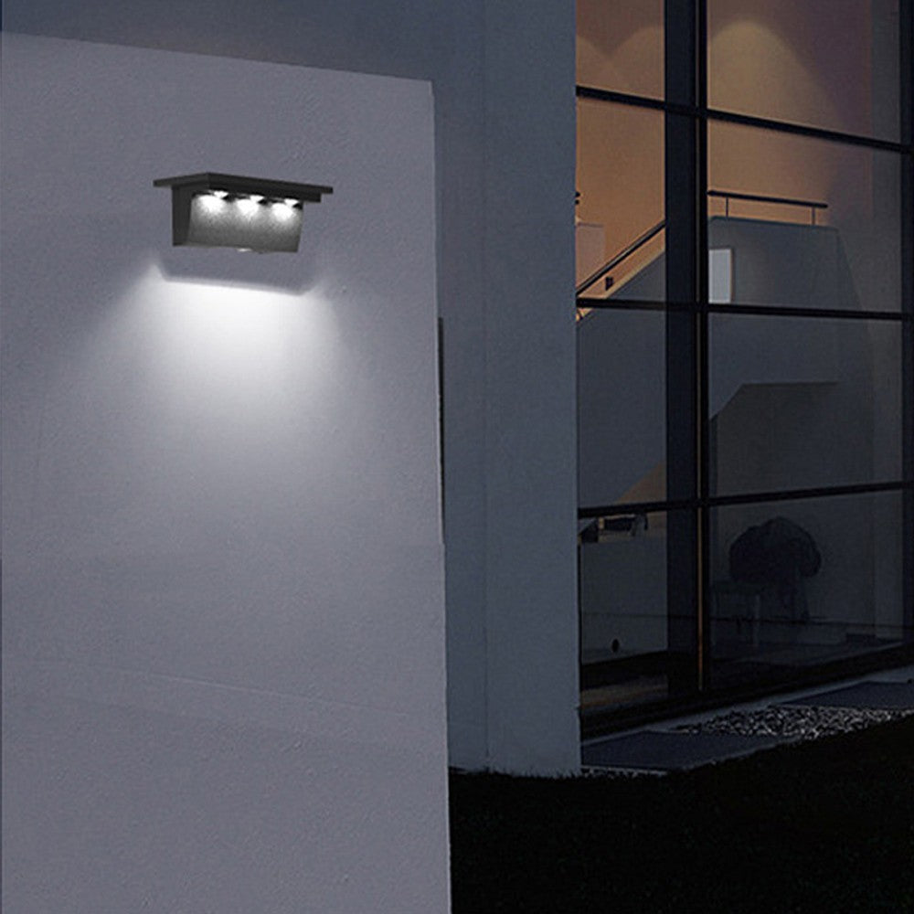 4Pcs Solar Fence Lights Outdoor Garden Waterproof Wall Mount Decorative Lights