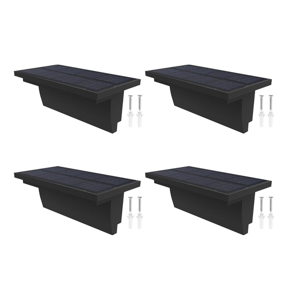 4Pcs Solar Fence Lights Outdoor Garden Waterproof Wall Mount Decorative Lights