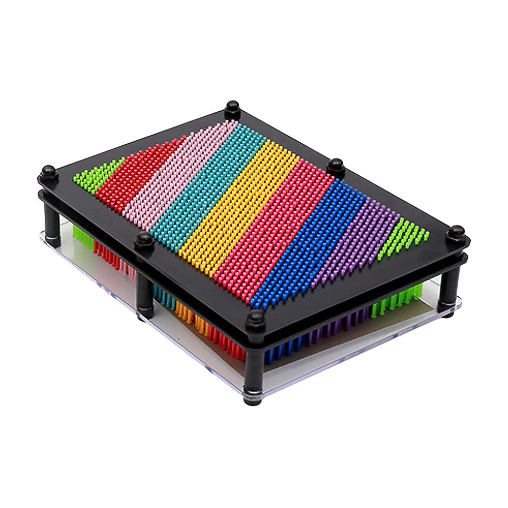 12.5x9.5x5.5cm Rainbow 3D Pin Art Board Toy Sculpture