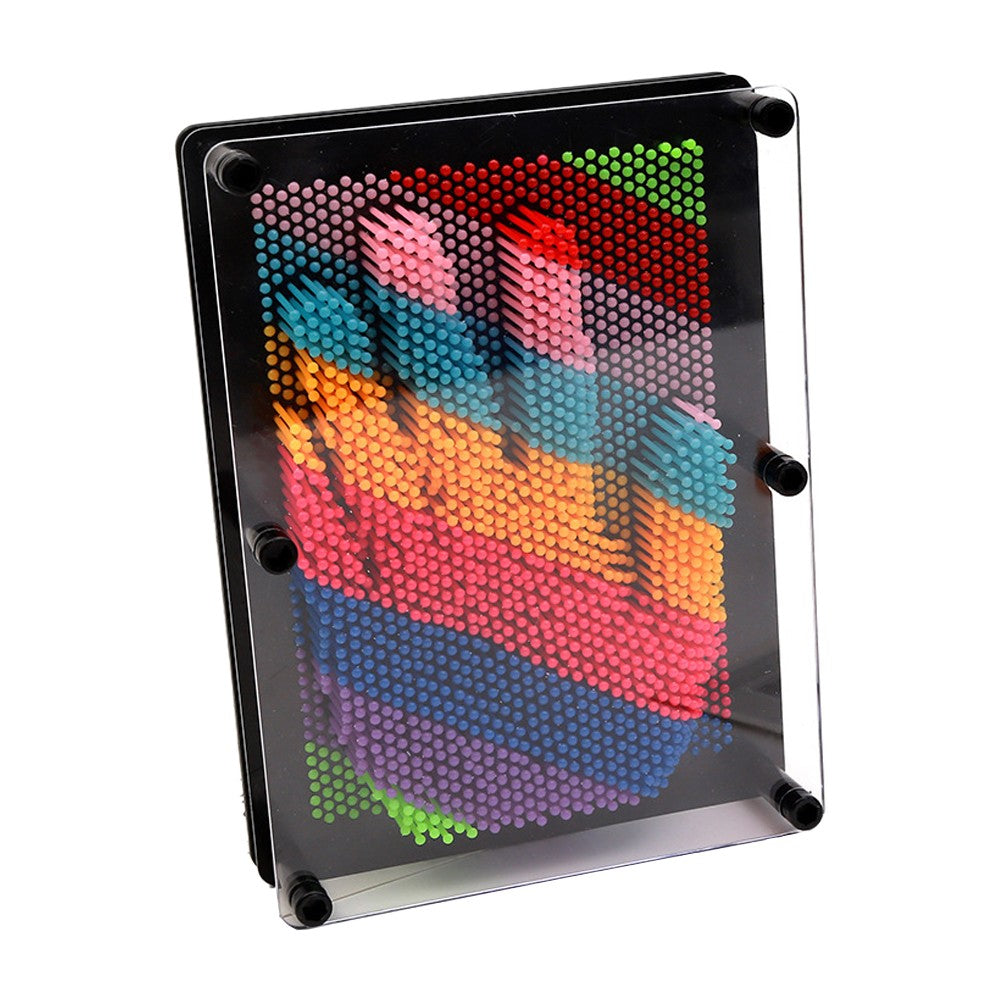 12.5x9.5x5.5cm Rainbow 3D Pin Art Board Toy Sculpture