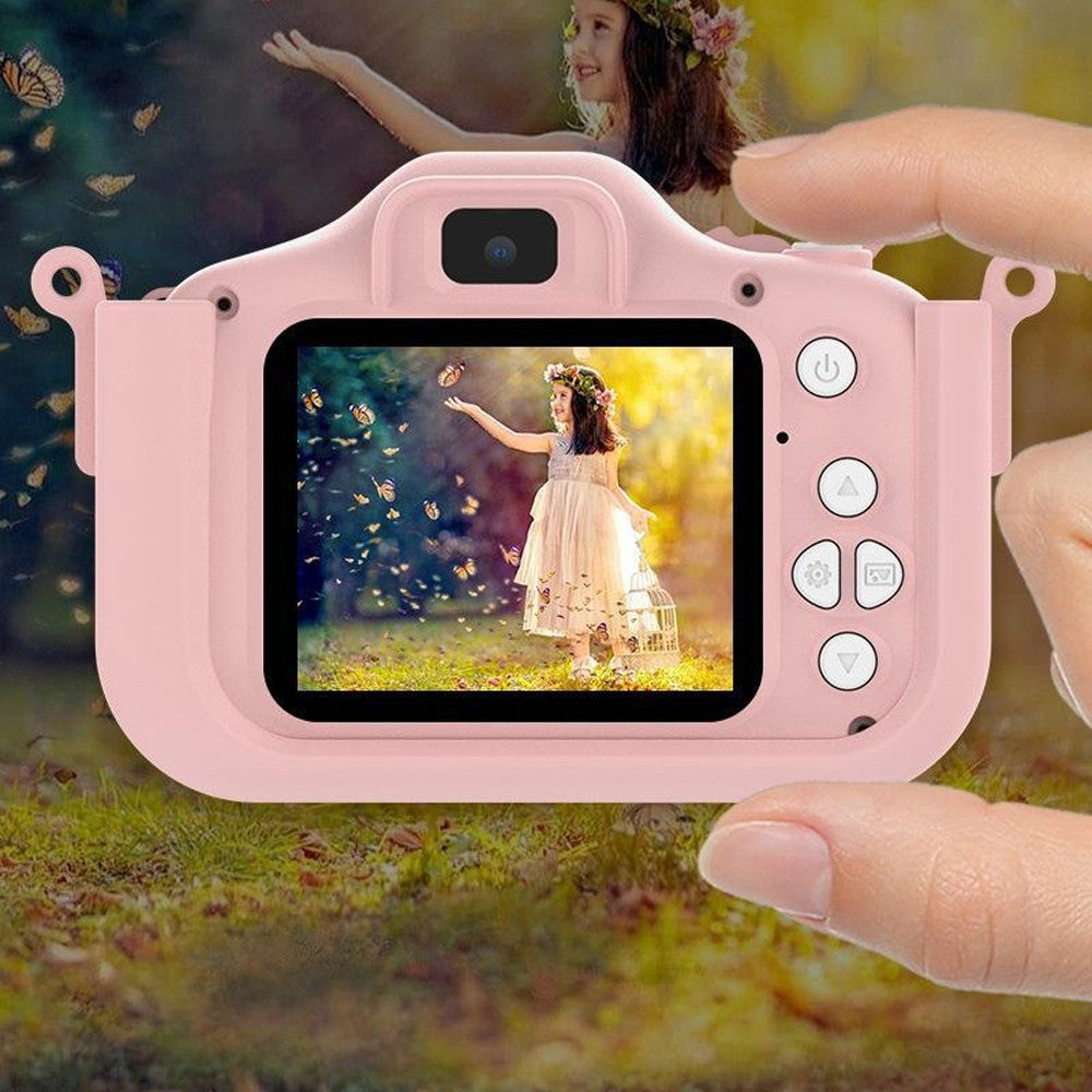 Pink 1080P HD Kids Digital Camera Unicorn Camera Toy with 32G Memory Card