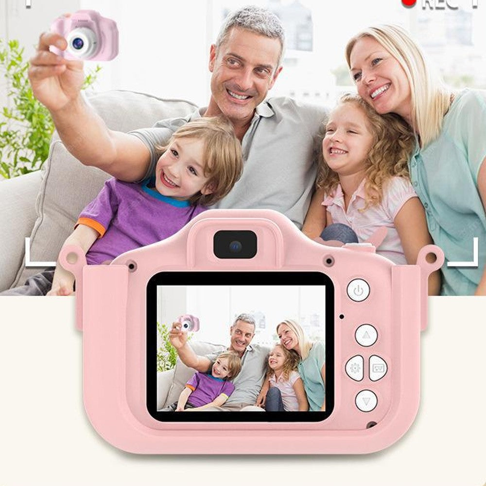 Pink 1080P HD Kids Digital Camera Unicorn Camera Toy with 32G Memory Card