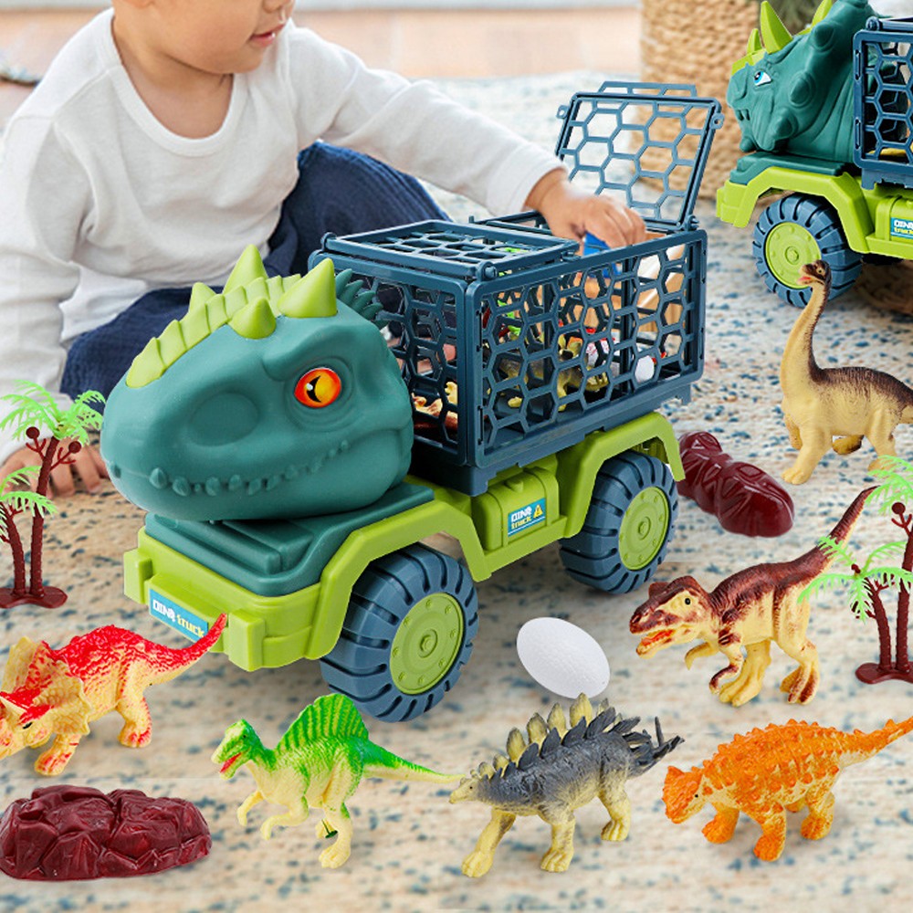 Dinosaur Truck Toys with 15 Dino Figures Dinosaur Play Set for Kid