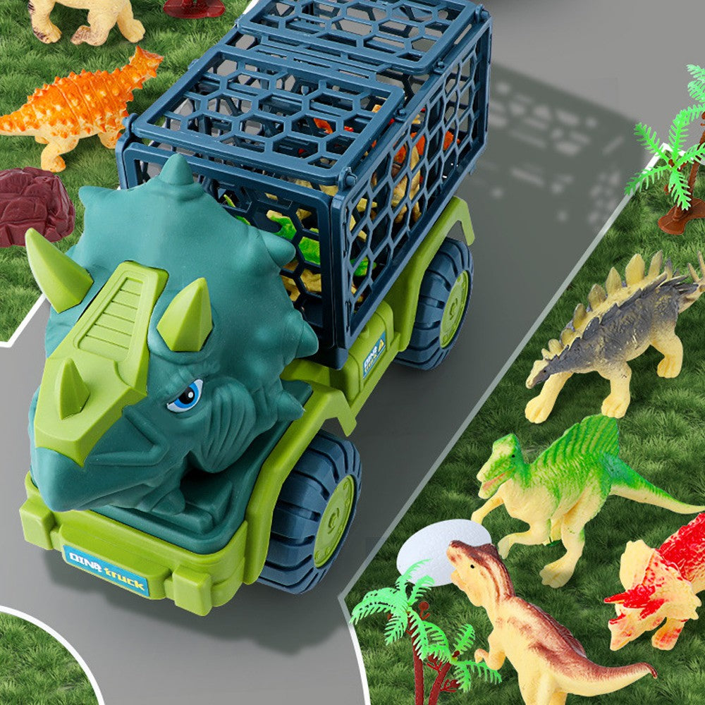 Dinosaur Truck Toys with 15 Dino Figures Dinosaur Play Set for Kid