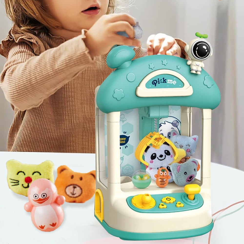 Mini Home Claw Machine with Sound Effect Kids Toys for Girls and Boys - Green