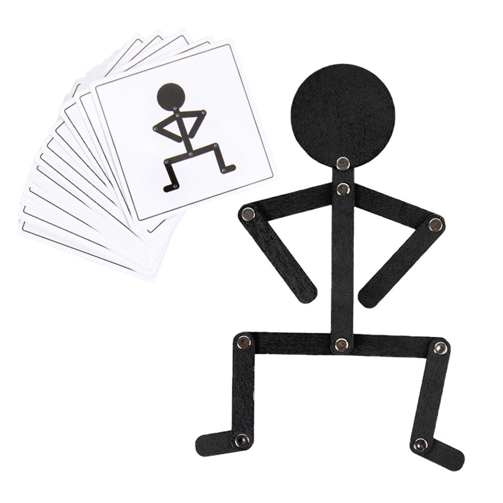 1 Set of Sports Small Wooden Man Puzzle Game Kids Early Education Puzzle Toy