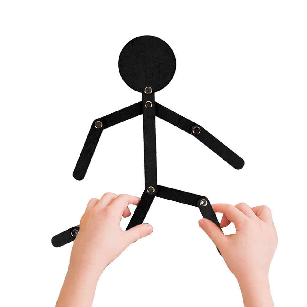 1 Set of Sports Small Wooden Man Puzzle Game Kids Early Education Puzzle Toy