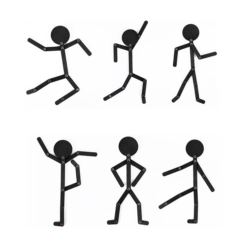 2 Sets of Sports Small Wooden Man Puzzle Game Kids Early Education Puzzle Toy