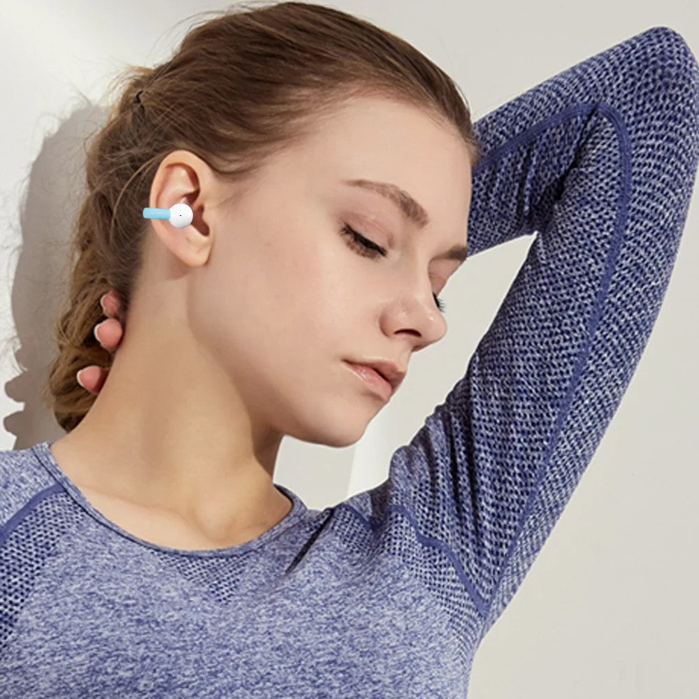 MG8 Wireless Bluetooth 5.2 Earphones Ear-clip Bone Conduction Headphones TWS Sports Earbuds with Charging Case - Blue