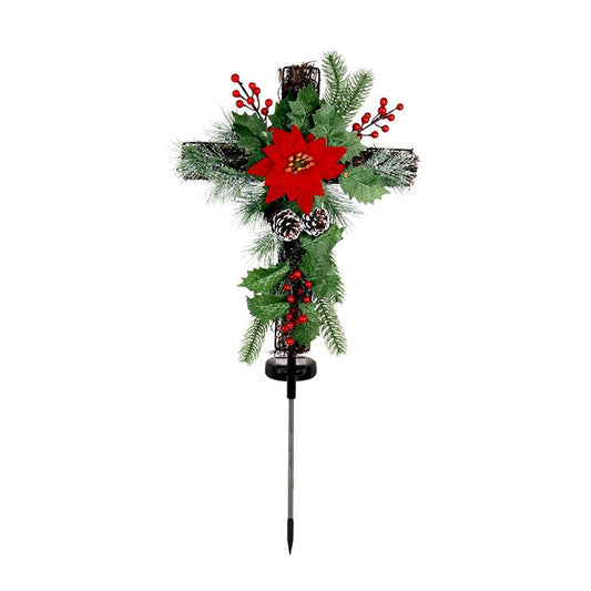 1Pc Christmas Tree Solar Light Ground Light Patio Walkway Lamp Outdoor Garden Decor