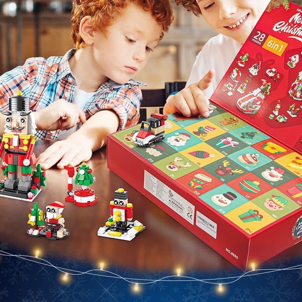 Style1 24 Days Christmas Advent Calendar Countdown Calendar Kid Building Sets
