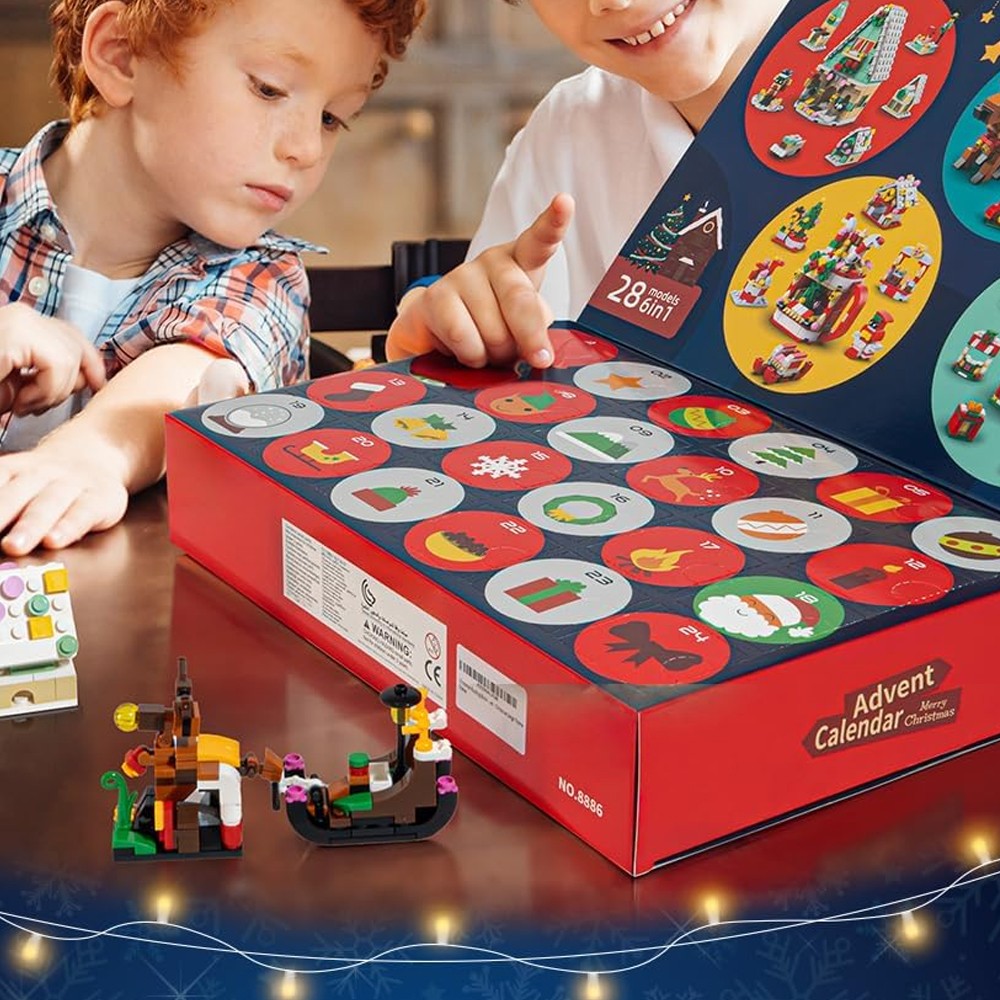 Style2 24 Days Christmas Advent Calendar Countdown Calendar Kid Building Sets