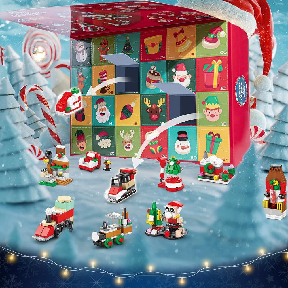 Style3 24 Days Christmas Advent Calendar Countdown Calendar Kid Building Sets
