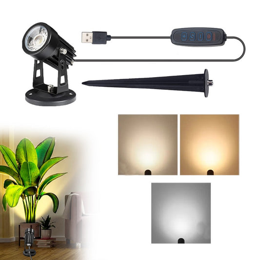 2xLED Plant Spot Lights Indoor Plant Lamp 3 Color Lighting Modes for Plants