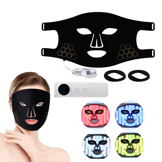 Silicone Led Light Therapy Facial Photon Light therapy Mask for Skin Care