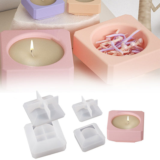 Silicone Candle Jar and Lid Mold Set Candle Holder Molds Storage Box Molds - 2 Sizes