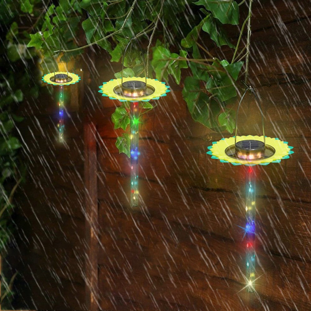 1Pc Solar Light Bird Feeder Hanging Wild Bird Feeder Garden Yard Ground Lamp