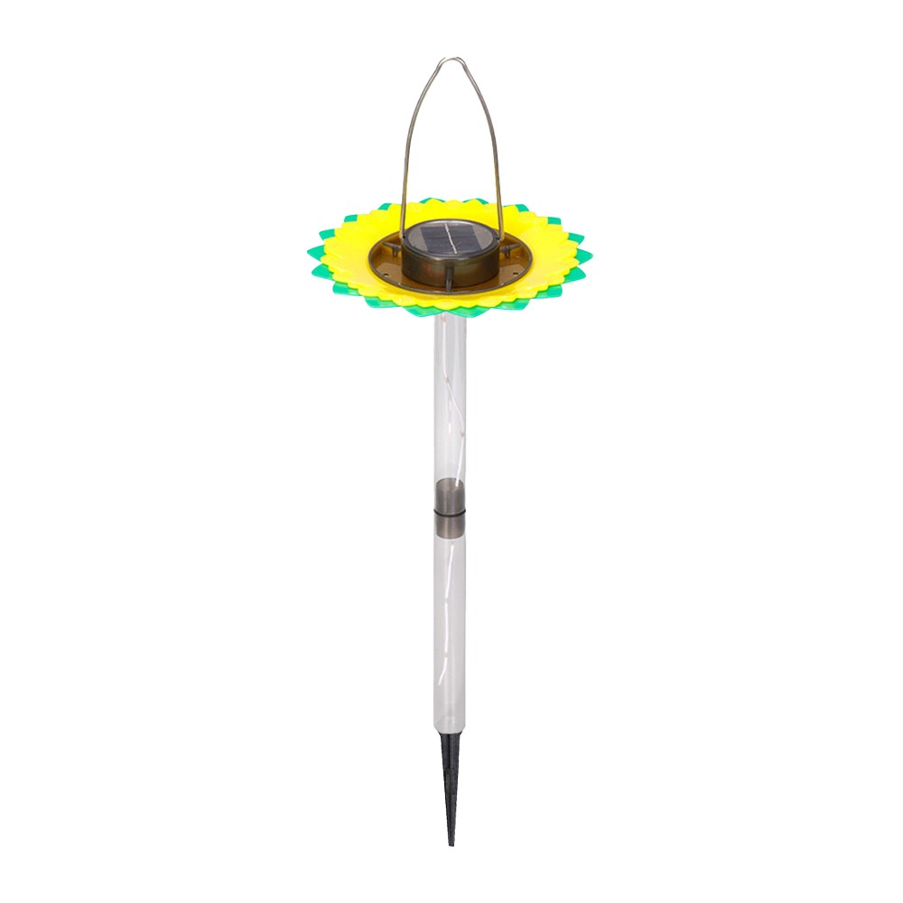 1Pc Solar Light Bird Feeder Hanging Wild Bird Feeder Garden Yard Ground Lamp