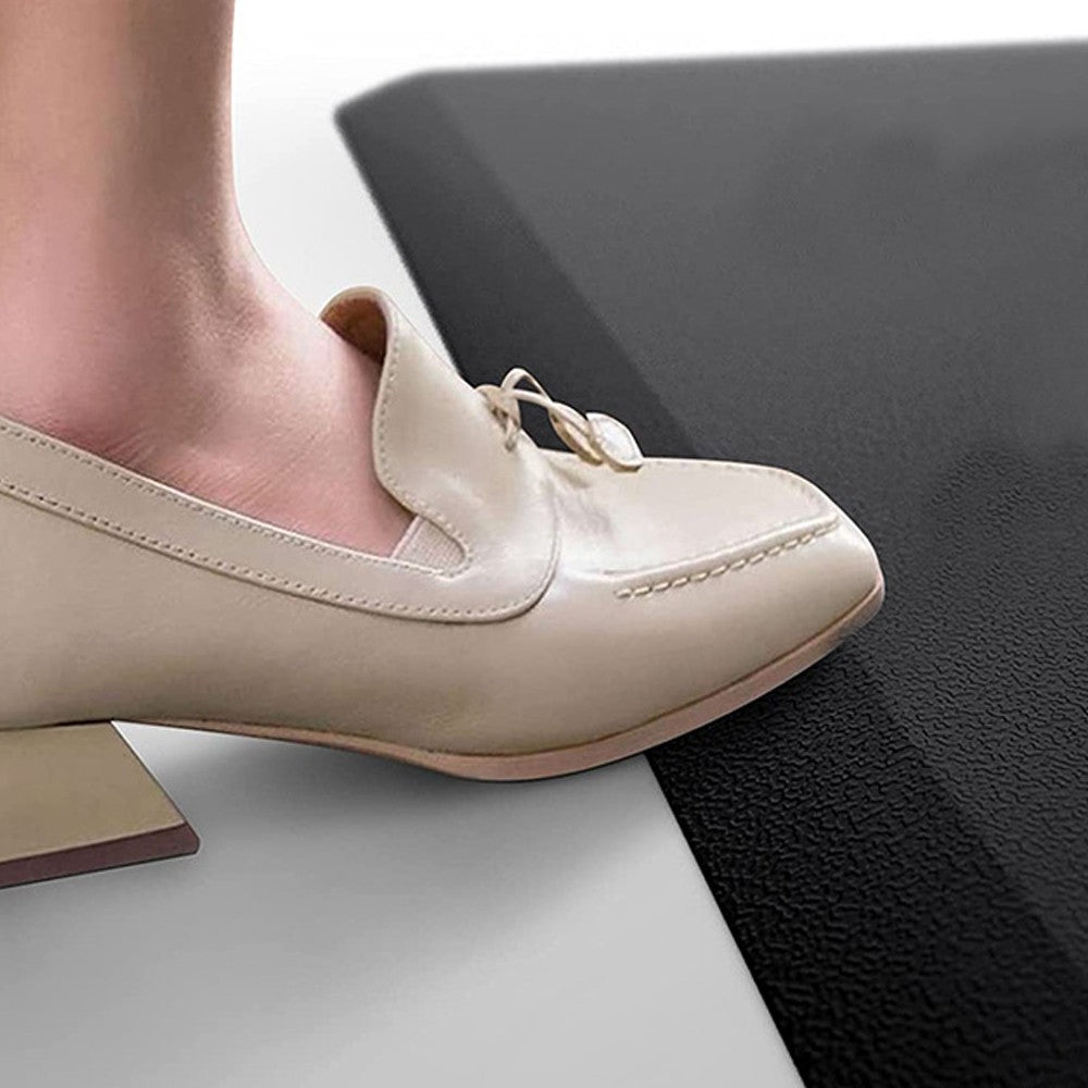 120x44cm Kitchen Floor Mat 12mm Thick Cushioned Anti-Fatigue Mat Laundry Room Anti-slip PVC Mat - Black