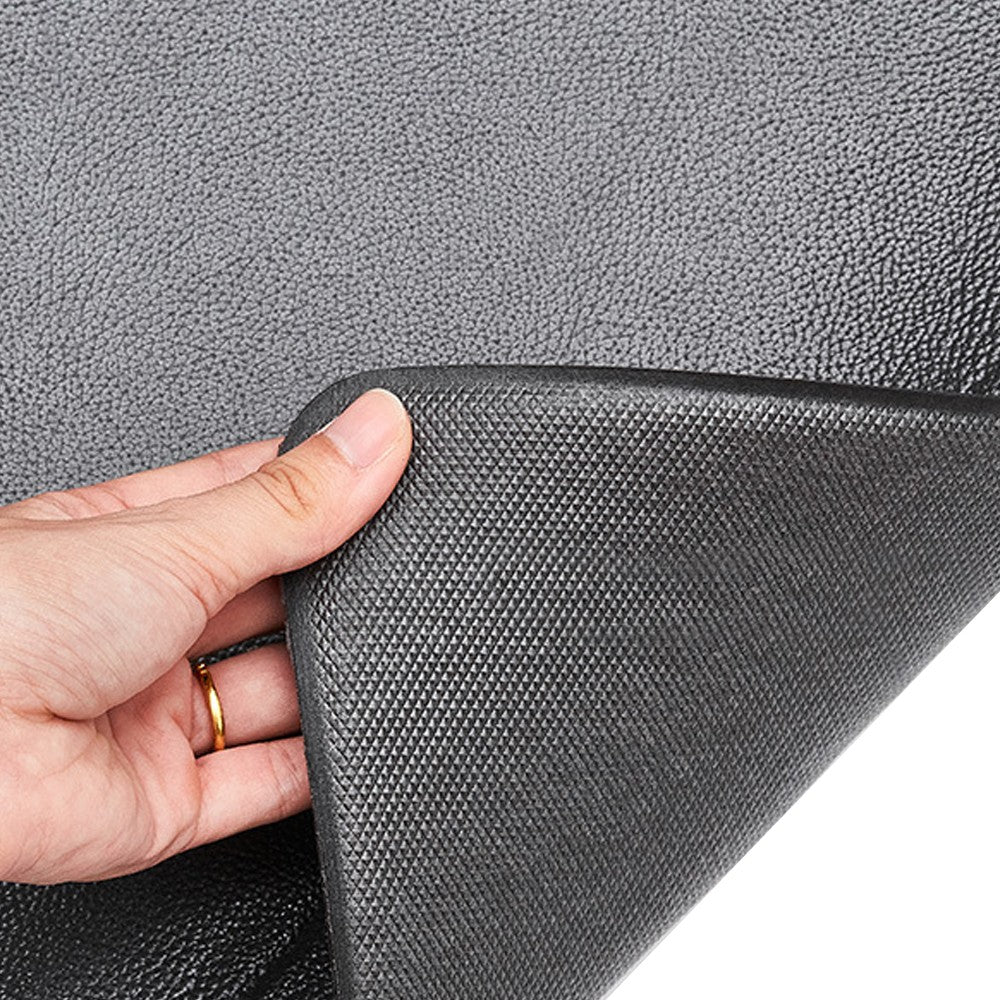 120x44cm Kitchen Floor Mat 12mm Thick Cushioned Anti-Fatigue Mat Laundry Room Anti-slip PVC Mat - Black