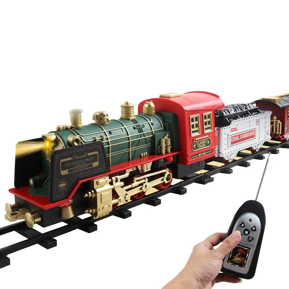 Electric Steam Train Set with Sound and Light