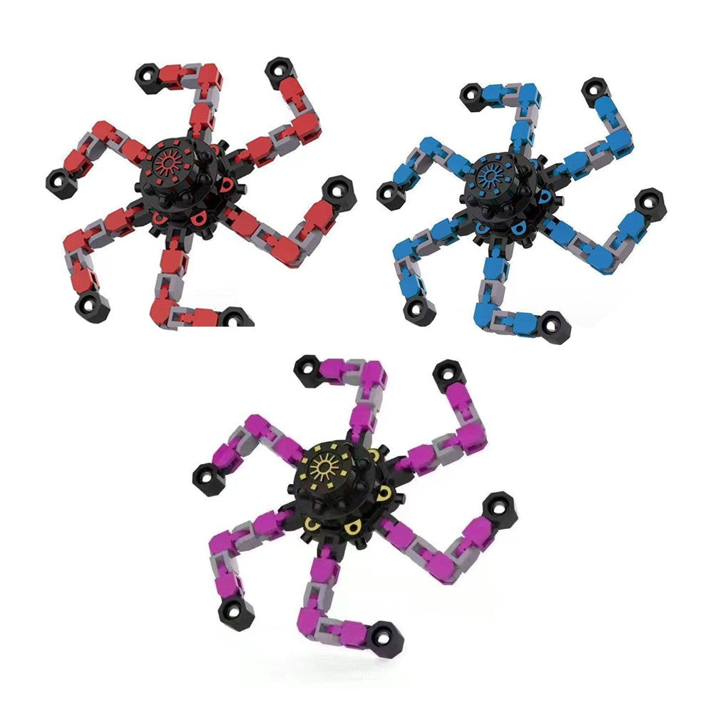 3Pcs Fidget Spinner Toys Transformable Mechanical Gyro Toys Random Color