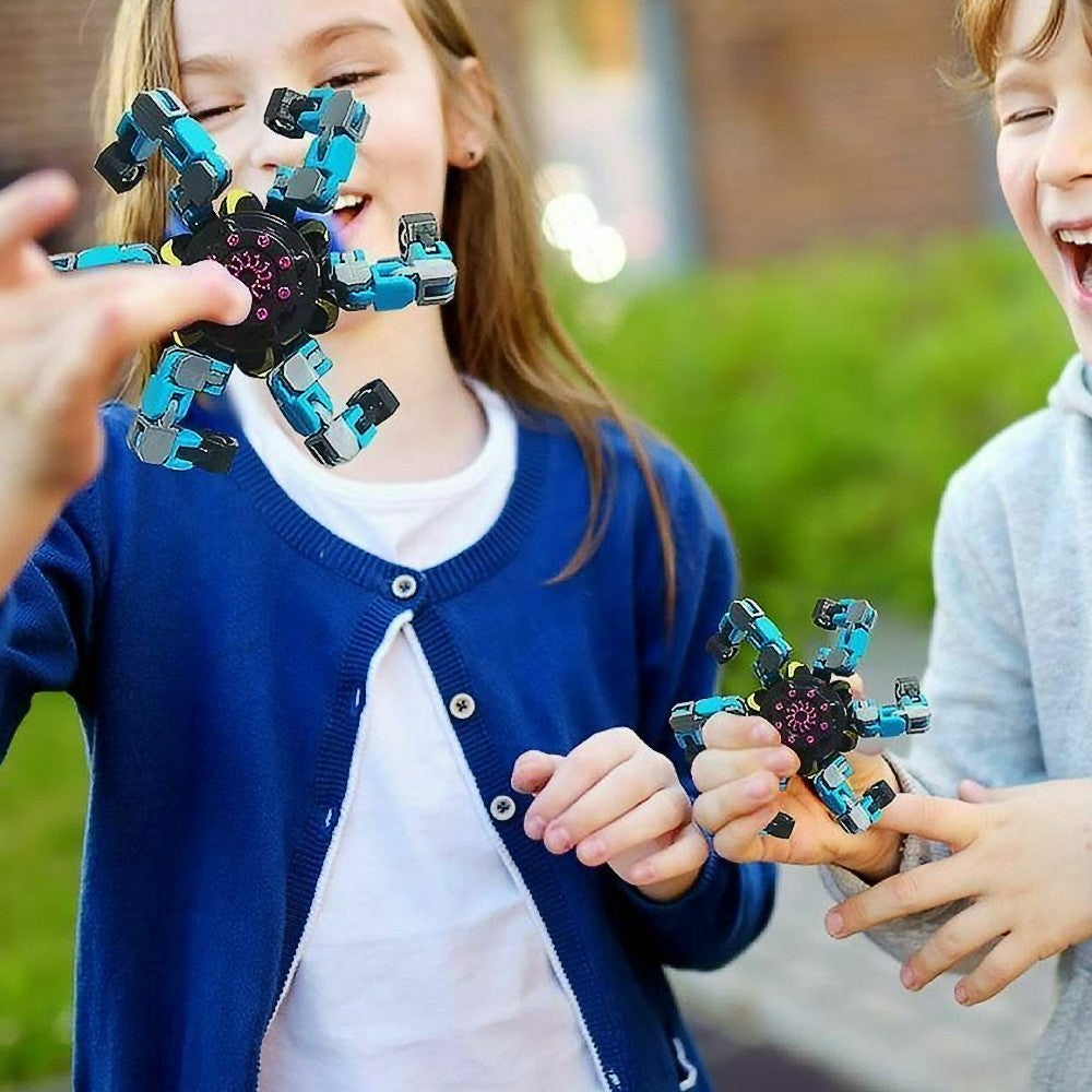 3Pcs Fidget Spinner Toys Transformable Mechanical Gyro Toys Random Color