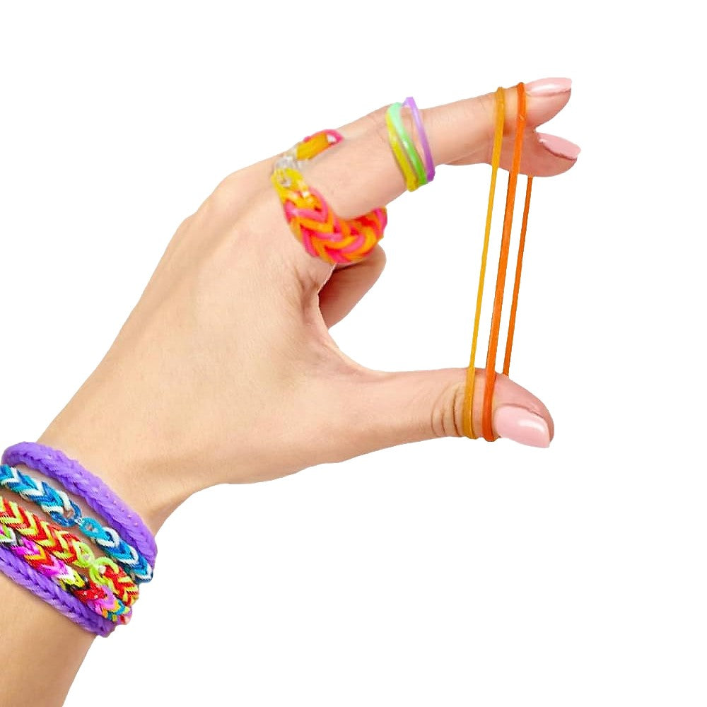 2 X Colorful Loom Bands Kit DIY Rubber Band Bracelet Making Kit with Storage Box