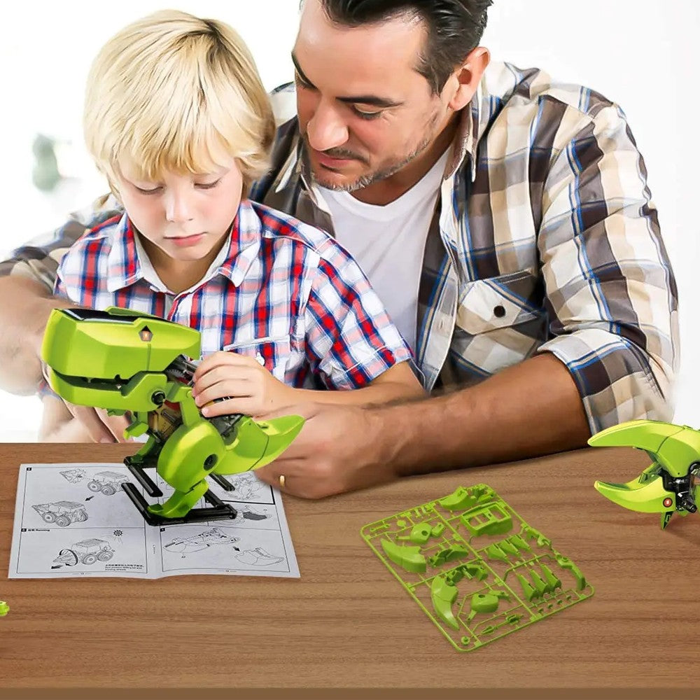 1Pc 3-in-1 Robot Dinosaur Toys DIY Solar Actuated Robot Kit Kids STEM Building Projects