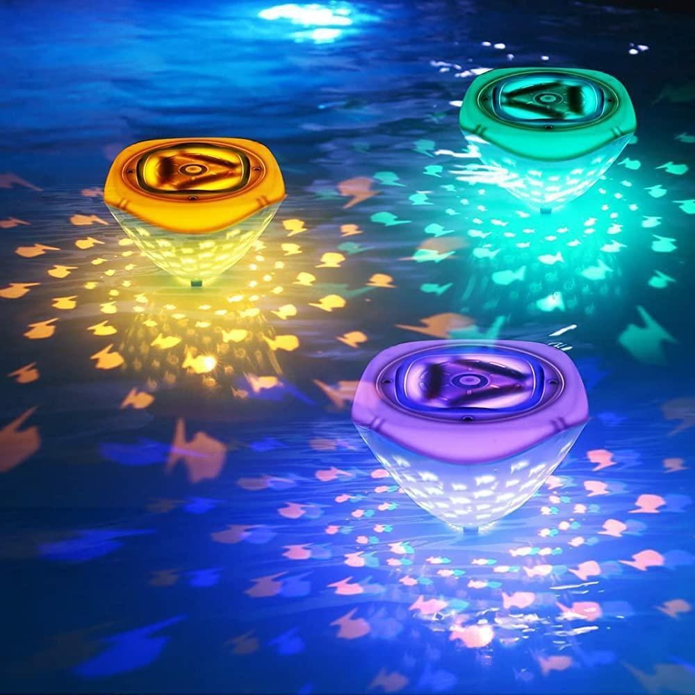 2xLED Bathtub Floating Underwater Lamp Swimming Pool Light