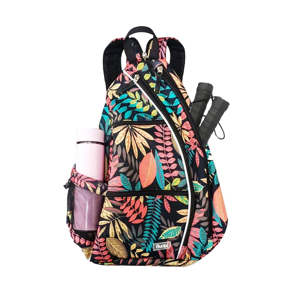 Pickleball Bag Pack Reversible Crossbody Sling Bag - Red