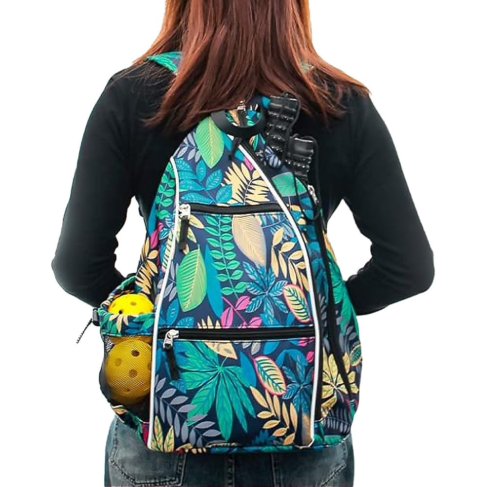 Pickleball Bag Pack Reversible Crossbody Sling Bag - Blue
