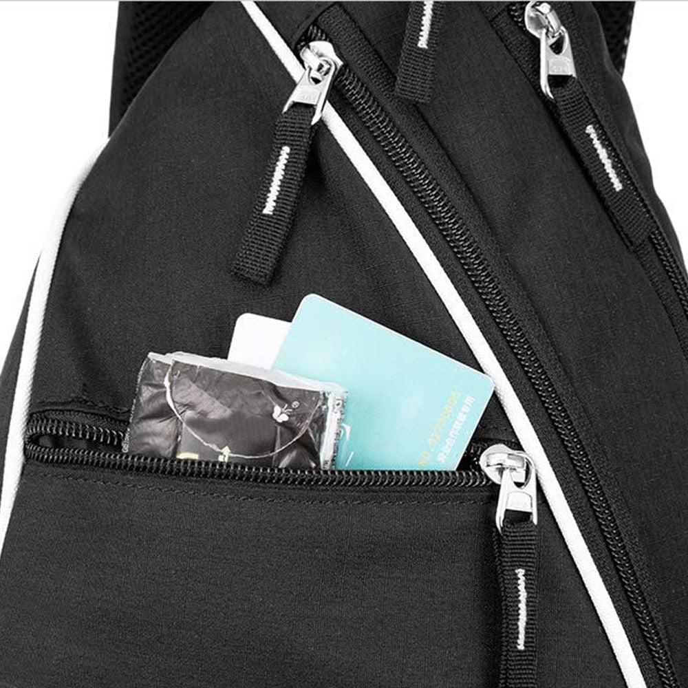 Pickleball Bag Pack Reversible Crossbody Sling Bag - Black