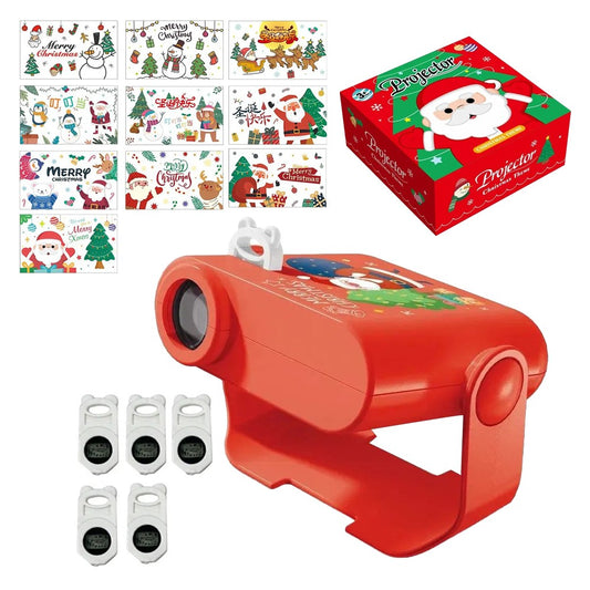 1Pc Christmas Theme Projector Light-up Children Projection Toy with 5 Cards