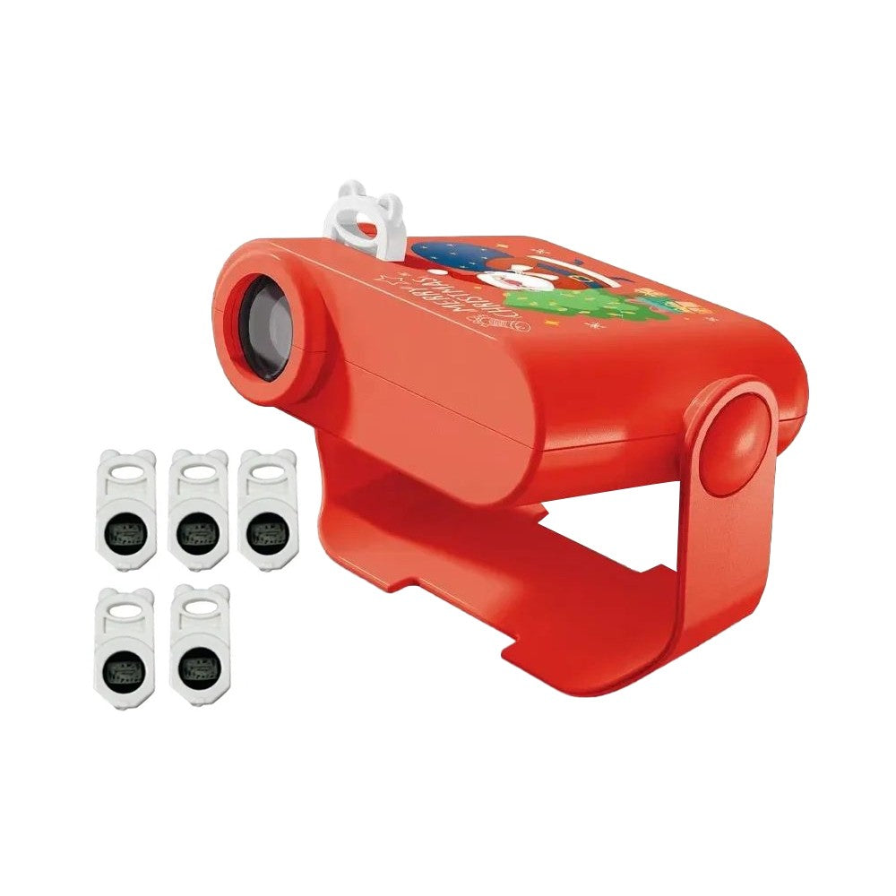1Pc Christmas Theme Projector Light-up Children Projection Toy with 5 Cards