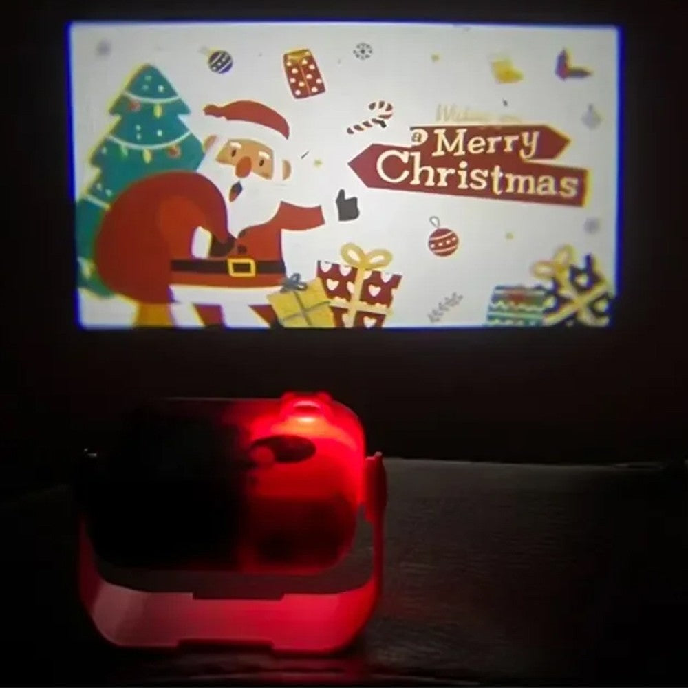 1Pc Christmas Theme Projector Light-up Children Projection Toy with 5 Cards
